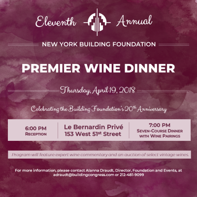 Building Foundation 11th Annual Premier Wine Dinner