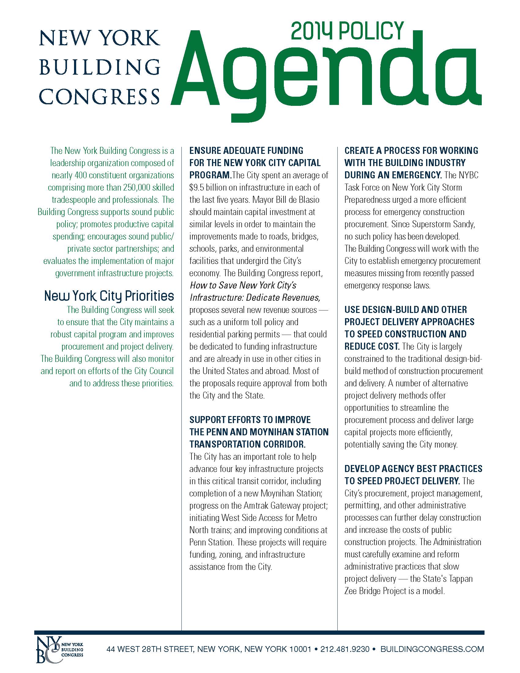 NYBC 2014 Policy Agenda - page 2