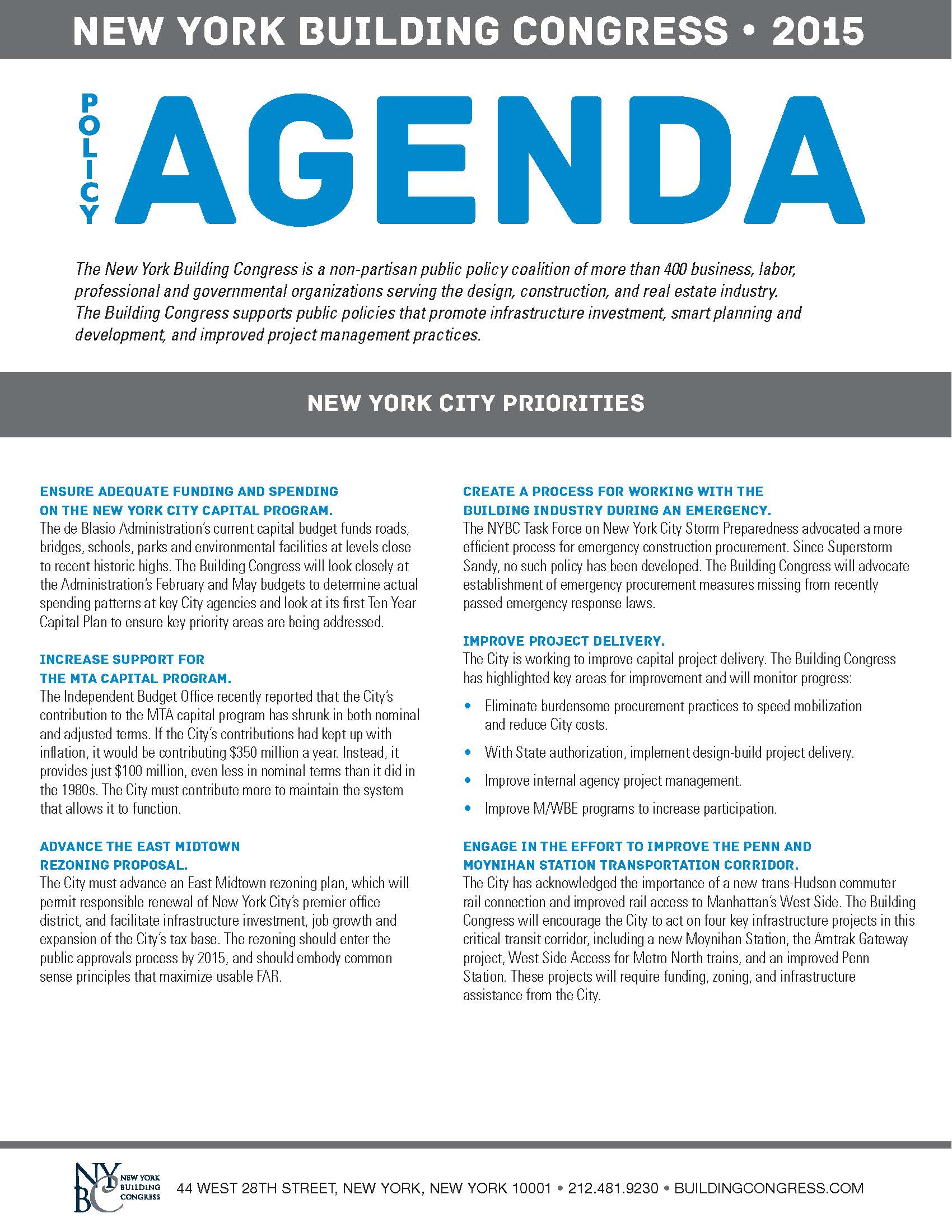 NYBC 2015 Policy Agenda - page 2